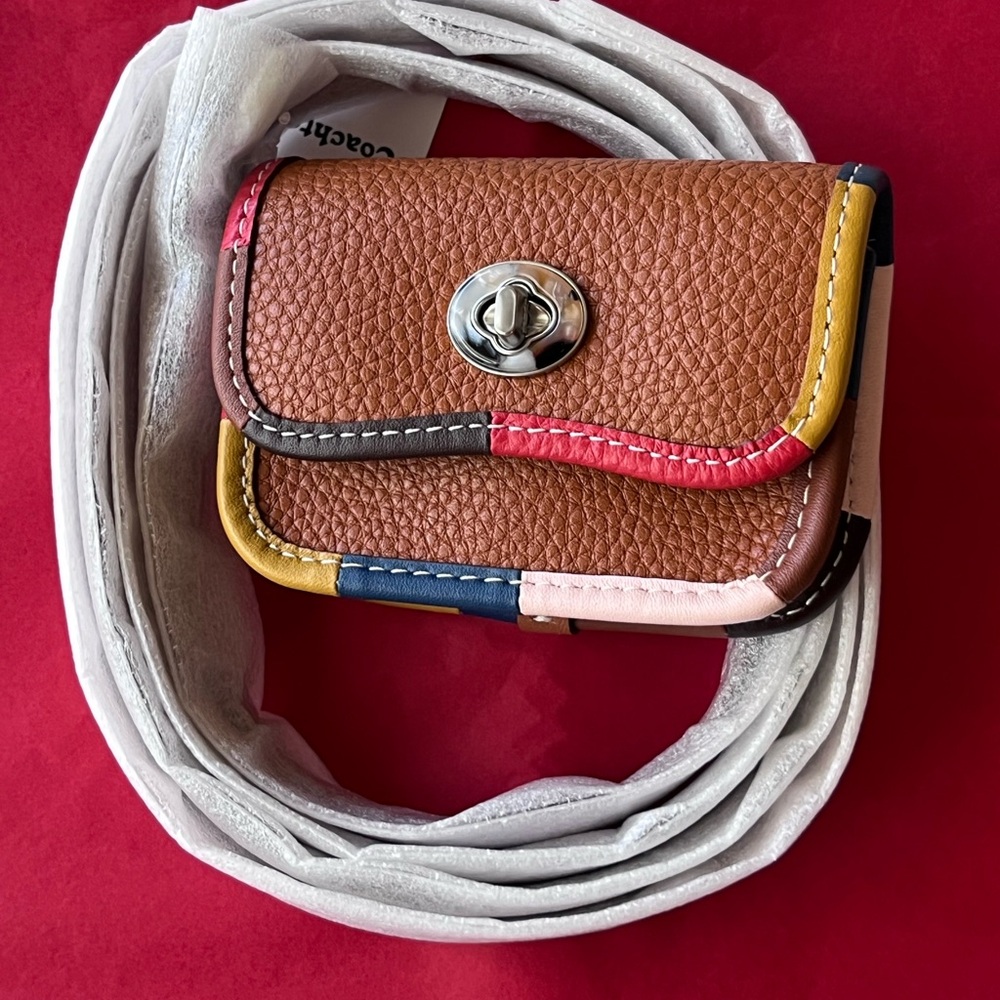 🦁 COACH COACHTOPIA WAVY WALLET WITH  COLORFUL BINDING IN UPCRAFTED LEATHER 🦁 - Picture 10 of 16
